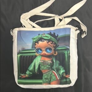 Trendy Cartoon Print Canvas Bag
